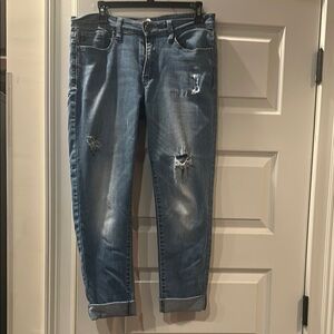 Kancan Distressed Blue Jeans cropped size 11